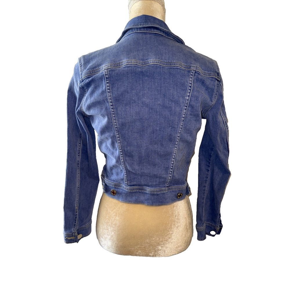 Lily Pulitzer Seaspray Gold Button Denim Jacket Size XS - Picture 9 of 13